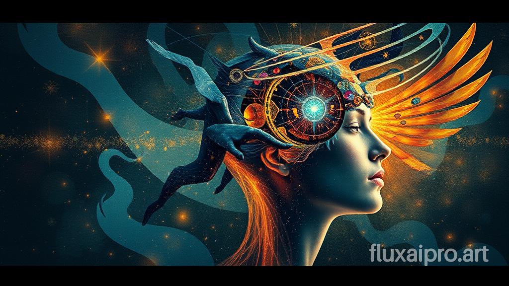 Artistic interpretation of the human consciousness and subconsciousness