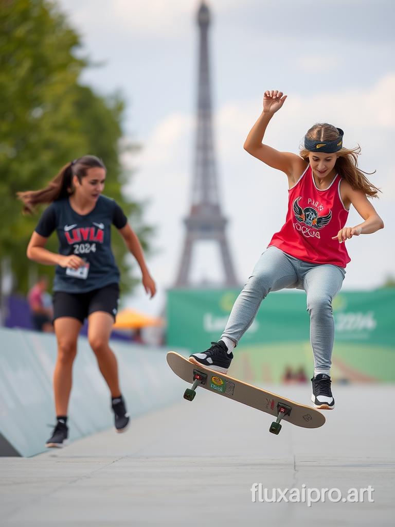 womens street skateboarding final in Paris Olympics 2024