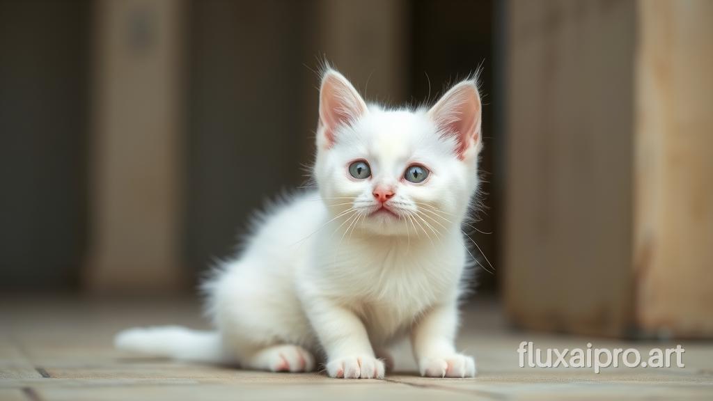 cute white baby cat